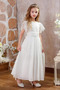 Robe Cortège Fille Dentelle Longueur Cheville Chiffon Manquant Manche Courte - Page 3