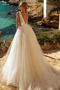Robe de mariée A-ligne Longue Col en V Naturel taille Appliques Sans Manches - Page 2