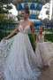 Robe de mariée Appliques Longue Col en V Foncé Plage a ligne Chic - Page 1