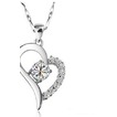 Vente chaude en forme de coeur Plating femme Bright Shine Collier & pendentif