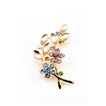 Vente chaude diamant incrusté femmes accessoires cristal Leaf Brooch