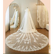 Voile de mariée cathédrale monocouche, voile de traînage de mariage