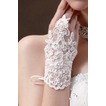 Gants de mariage Tissu Dentelle Decoration Perle Été Mitten Short