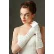 Gants de mariage Appropriate Full finger Satin Broderie Froid