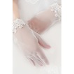 Gants de mariage Moderne Été Dentelle White Full finger Decoration