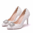 Strass chaussures simples chaussures de mariage chaussures de fête en dentelle