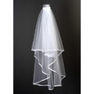 Satin liseret voile court mariage voile simple