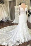 Robe de mariée Dos nu Triangle Inversé Printemps Appliques Formelle