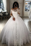 Robe de mariée Salle Traîne Moyenne Perle aligne Tulle Norme