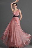 Robe de Soirée Milieu Perle rose Corsage plissé Norme Épaule Asymétrique