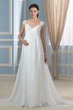 Robe de mariée Empire Mancheron Dos nu Automne Epurée taille haut