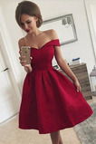 Robe de Cocktail Sans Manches Épaule Dégagée Sommaire A-ligne