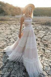 Robe de mariée Dentelle Simple Tulle Traîne Courte A-ligne Zip