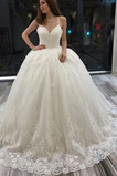 Robe de mariée A-ligne Longue Perlé Sans Manches Lacez vers le haut