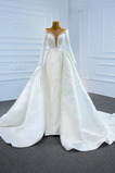 Robe de mariée Corsage Avec Bijoux Manquant Naturel taille Longue