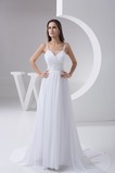 Robe de mariée Chiffon Milieu Longueur ras du Sol Sans Manches