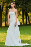 Robe de mariée Fourreau Gaze Traîne Moyenne Col en Cœur Petites Tailles