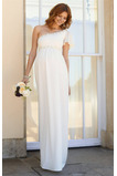 Robe de mariée Simple Grossesse Chiffon taille haut Manche Courte