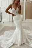 Robe de mariée Longue Sans Manches Couvert de Dentelle Naturel taille