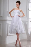 Robe de mariée Bustier Nœud à Boucles Glamour A-ligne Corsage Avec Bijoux