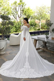 Robe de mariée Appliques A-ligne Pomme Fermeture éclair Formelle Épaule Dégagée