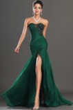 Robe de Soirée Jade Sans Manches Tube droit Glamour Chiffon Zip