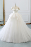 Robe de mariée Hiver Sans Manches Tulle Train de balayage Multi Couche