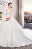 Robe de mariée Médium Sans Manches Naturel taille Au Drapée Froid