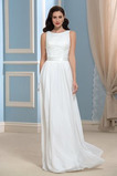 Robe de mariée Zip A-ligne Traîne Courte De plein air noble Manquant