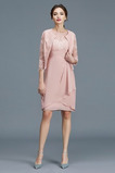 Robe Mère de Mariée Norme Zip Appliquer Mi-longues Luxueux A-ligne