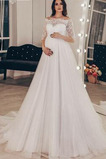 Robe de mariée Empire Lacet Empire Appliques Été Salle