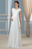 Robe de mariée Chiffon Longueur ras du Sol Jardin Luxueux Ceinture en Étoffe