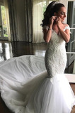 Robe de mariée Formelle Traîne Mi-longue Zip Naturel taille Salle