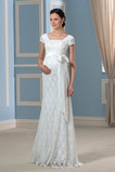 Robe de mariée Empire Mancheron Tissu Dentelle Zip De plein air