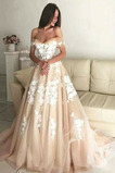 Robe de mariée Manche Aérienne Lacet Appliques Longue Sans Manches