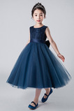 Robe Cortège Fille Tulle Glissière Manquant Longueur Mollet Epurée