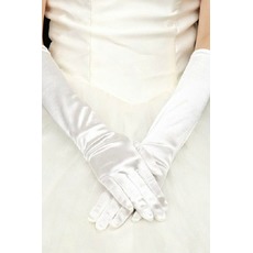 Gants de mariage Full finger Black Satin Élastique Warm Cérémonial