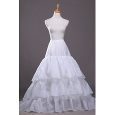 Jupon de mariage Three rims Trailing Long Wedding dress Polyester taffeta