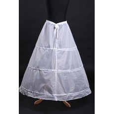 Jupon de mariage Polyester taffeta Simple Three rims Full dress