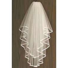 Voile de mariée With Comb Soie Dramatique Gradins Ivory Printemps