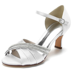 Chaussures de mariage papillon en satin côté talons aiguilles creux talons aiguilles vertes
