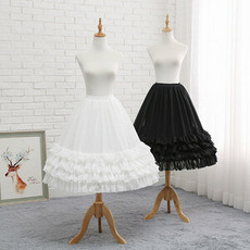 Black chiffon underskirt, bridal long crinoline, cosplay prom dress chiffon underskirt, puffy skirt, Lolita midi skirt