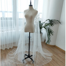 Manteau de mariée en tulle manteau long châle 200CM