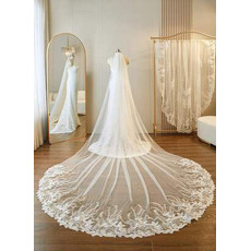 Voile de mariage en dentelle, voile cathédrale Vintage, voile de luxe