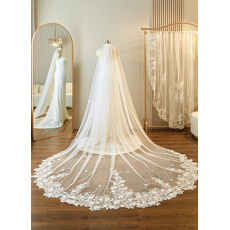 Voile de mariée grand voile traînant accessoires de voile de mariage en dentelle rétro