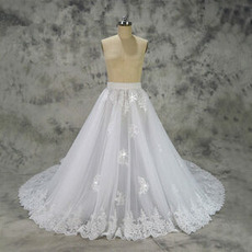 Princesse amovible grand train robe de mariée jupe en dentelle jupe amovible accessoires de mariage taille personnalisée