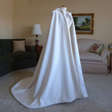 200CM mariée châle manteau de mariage manteau châle à capuche blanc