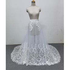 Jupe Amovible pour Robes de Mariée Surjupe Dentelle Mariage Train Détachable