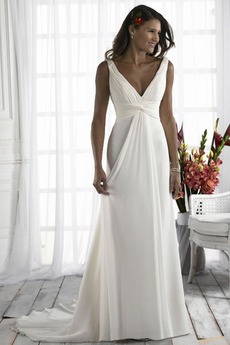 Robe de mariée Sommaire Empire Plissé Empire Triangle Inversé
