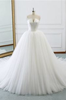 Robe de mariée Printemps Médium Epurée Naturel taille Col Entaillé